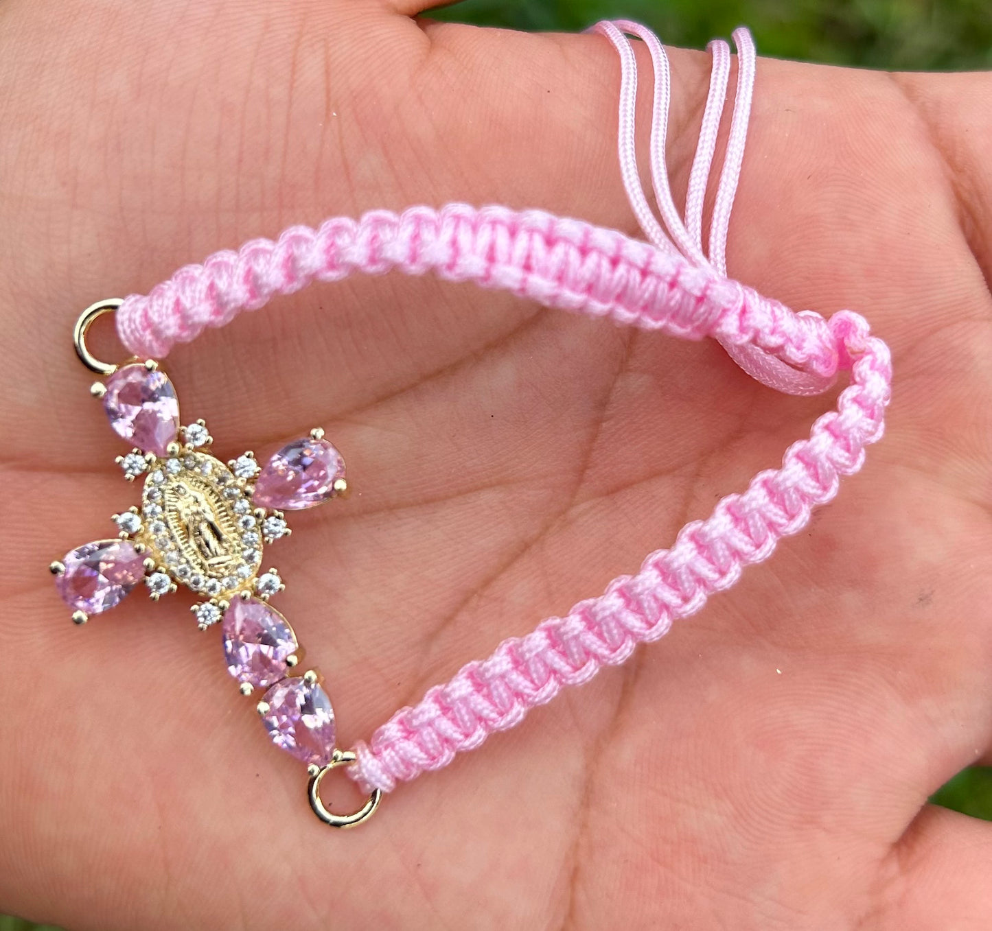 Pink Bracelet Virgen Cruz